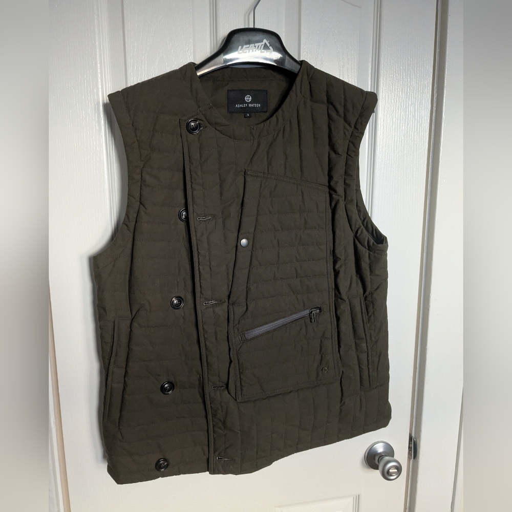 Men's Quilted Vest - Olive